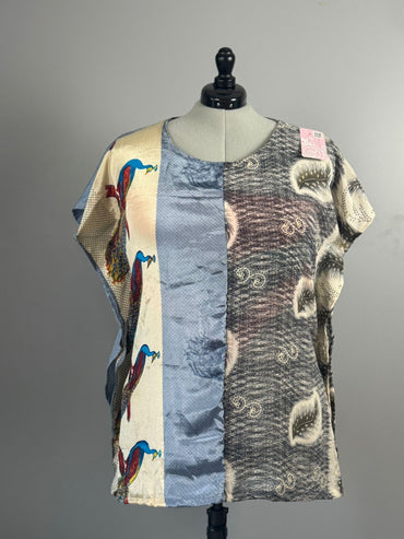 Plus Funky Kaftan Top - J0030 - Rangeelaa - Fairtrade Sustainable Women's Clothing