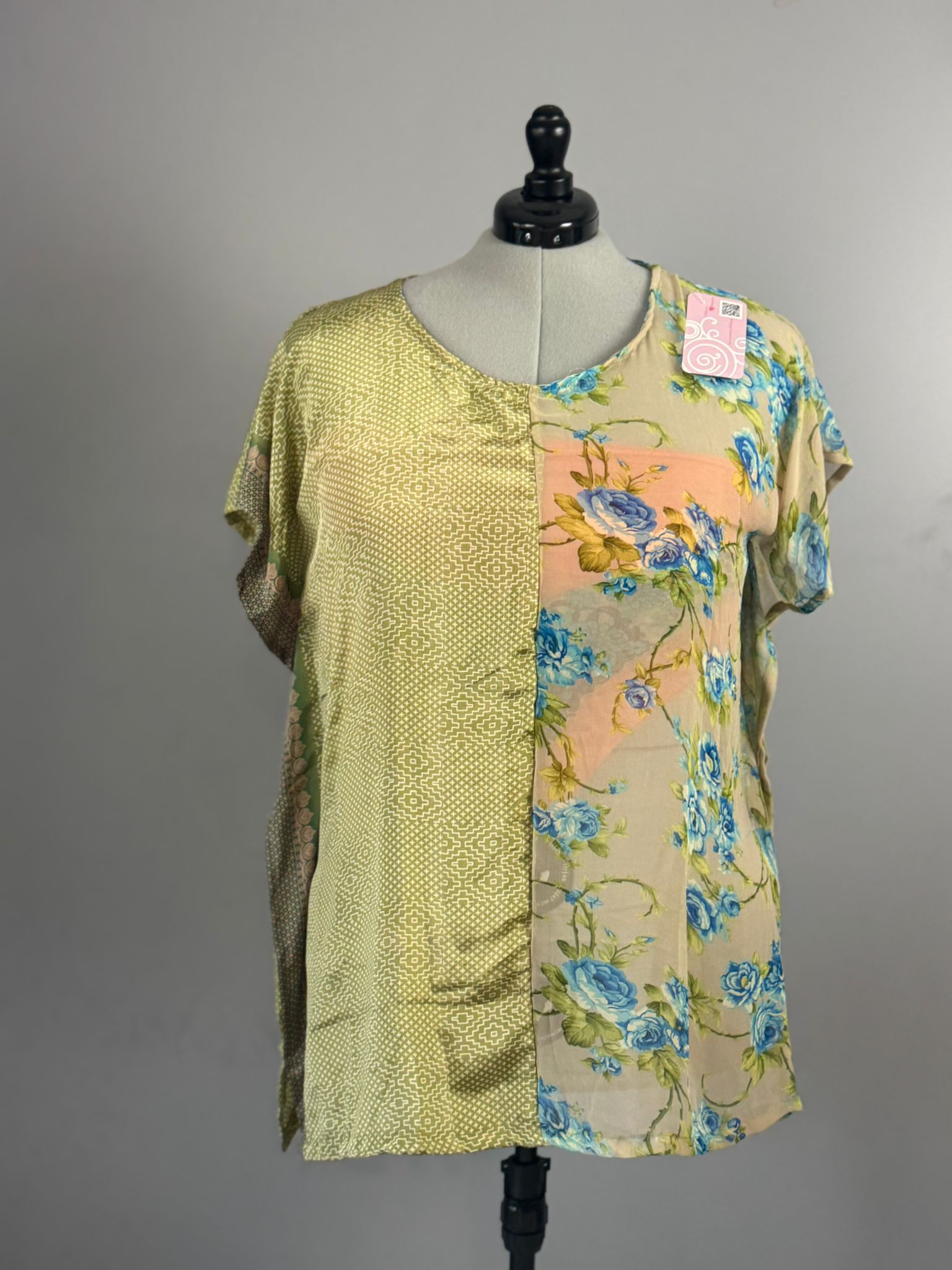Plus Funky Kaftan Top - J0031 - Rangeelaa - Fairtrade Sustainable Women's Clothing