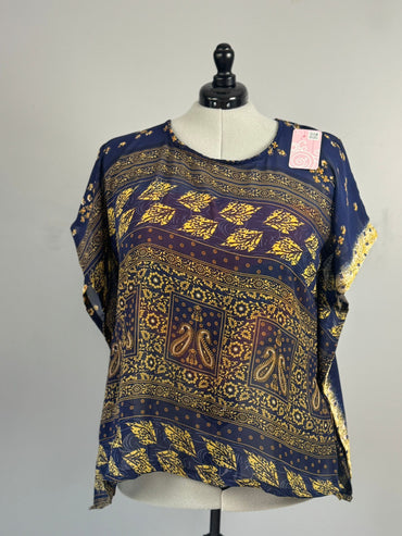 Plus Kaftan Top - J0044 - Rangeelaa - Fairtrade Sustainable Women's Clothing
