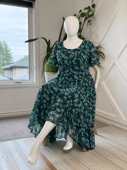 Plus Lined Ganga Dress with scarf-FD001 - Rangeelaa- Fairtrade Sustainable Women's Clothingdresses