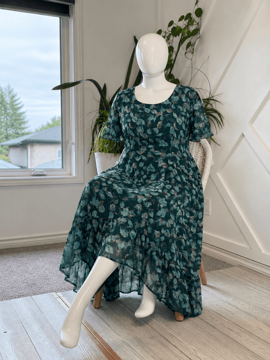 Plus Lined Ganga Dress with scarf-FD001 - Rangeelaa- Fairtrade Sustainable Women's Clothingdresses