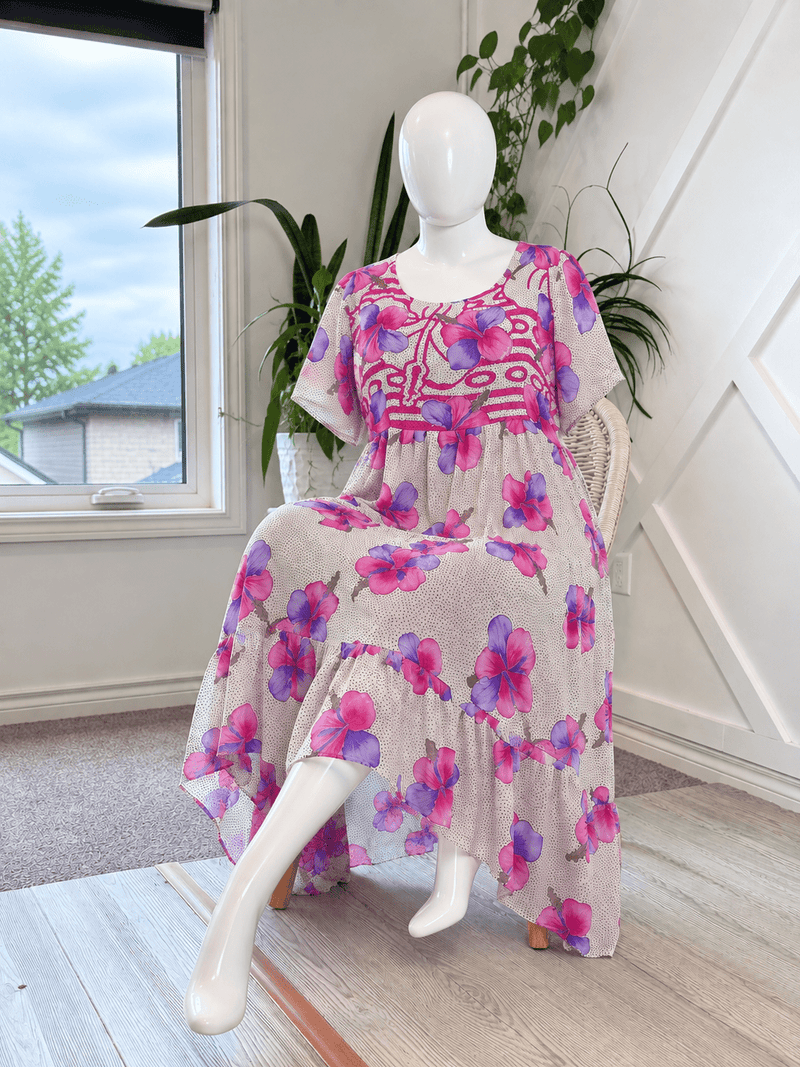 Plus Lined Maya Tiered Dress - Rangeelaa- Fairtrade Sustainable Women's Clothing