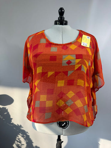 Plus Round Neck Top - 23/24/25 inches HFR20 - Rangeelaa - Fairtrade Sustainable Women's Clothing
