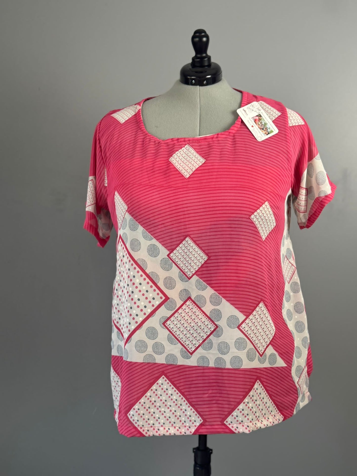 Plus tunic top - J0043 - Rangeelaa - Fairtrade Sustainable Women's Clothing