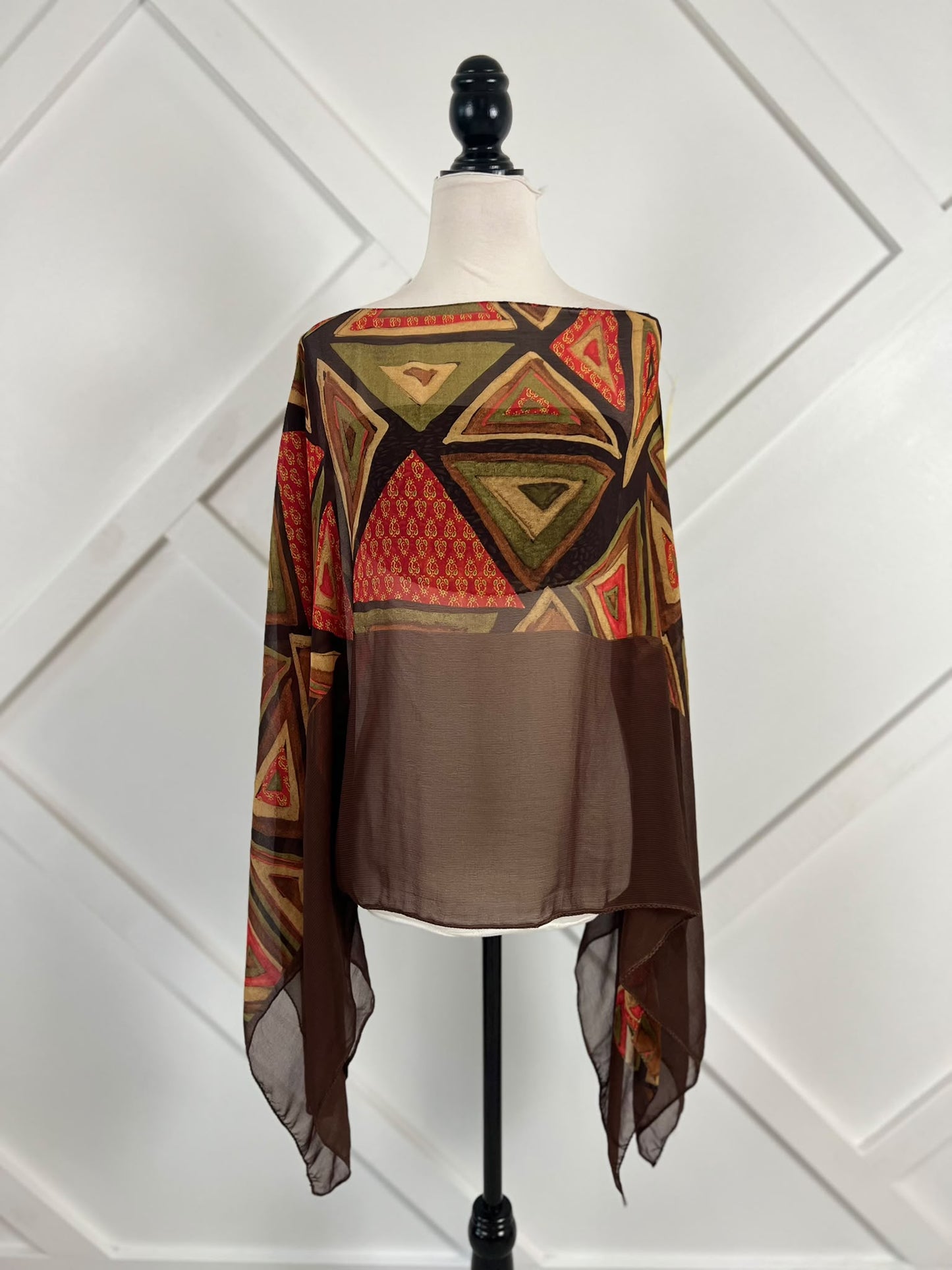 Poncho-038 - Rangeelaa- Fairtrade Sustainable Women's Clothing