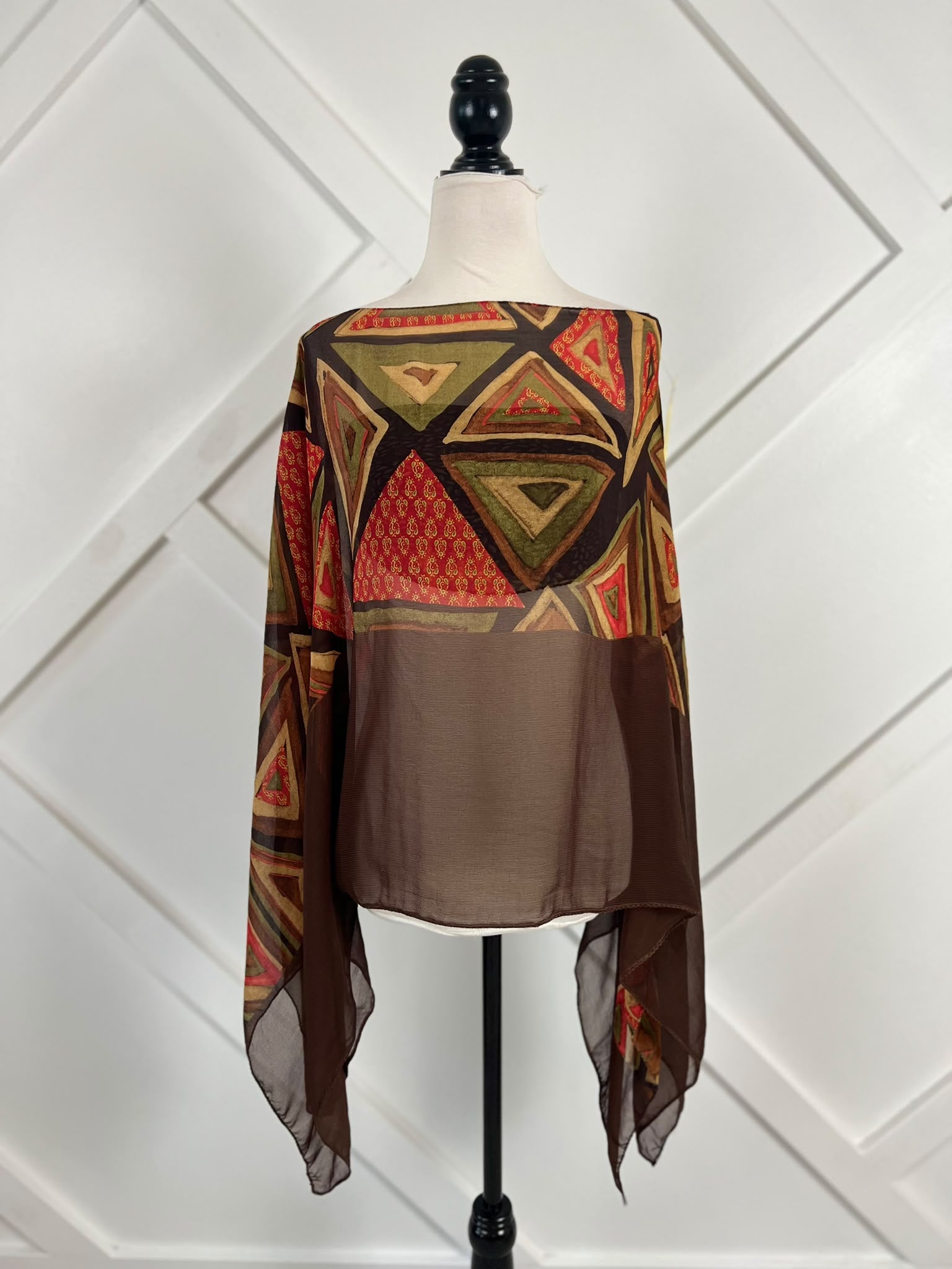 Poncho-038 - Rangeelaa- Fairtrade Sustainable Women's Clothing