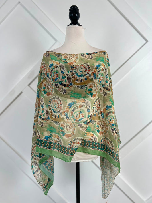 Poncho-045 - Rangeelaa- Fairtrade Sustainable Women's Clothing