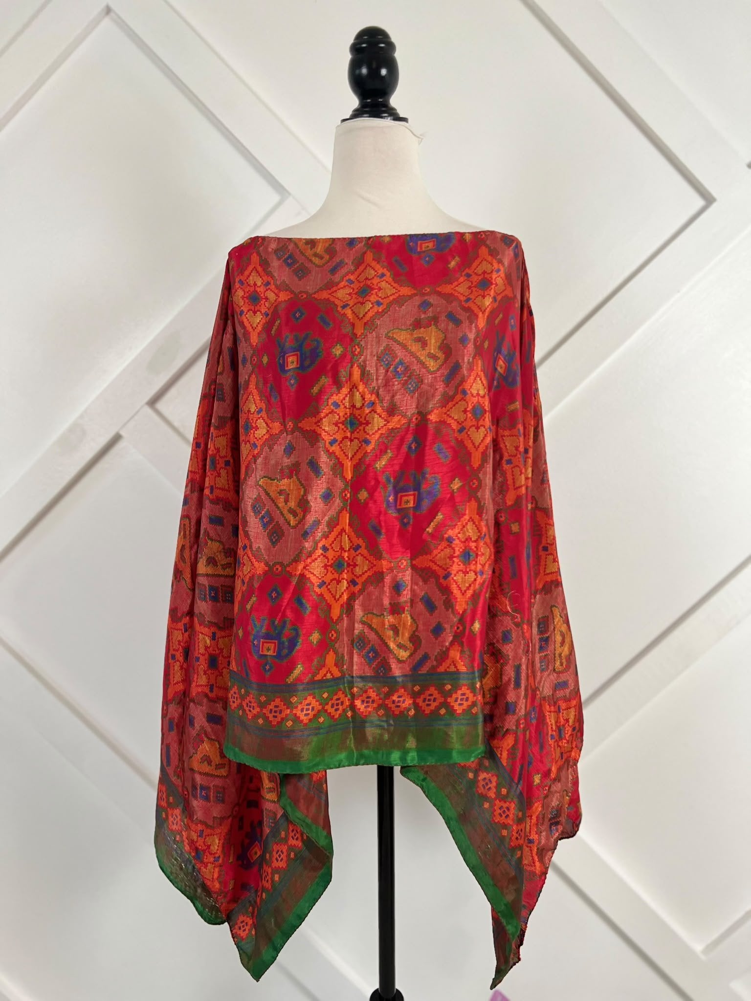 Poncho-048 - Rangeelaa- Fairtrade Sustainable Women's Clothing