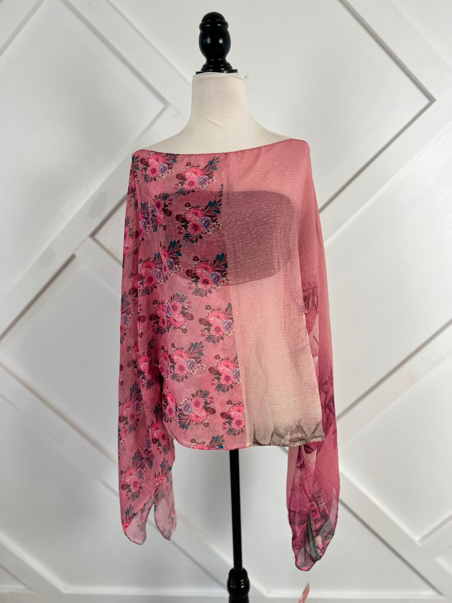 Poncho-055 - Rangeelaa- Fairtrade Sustainable Women's Clothing