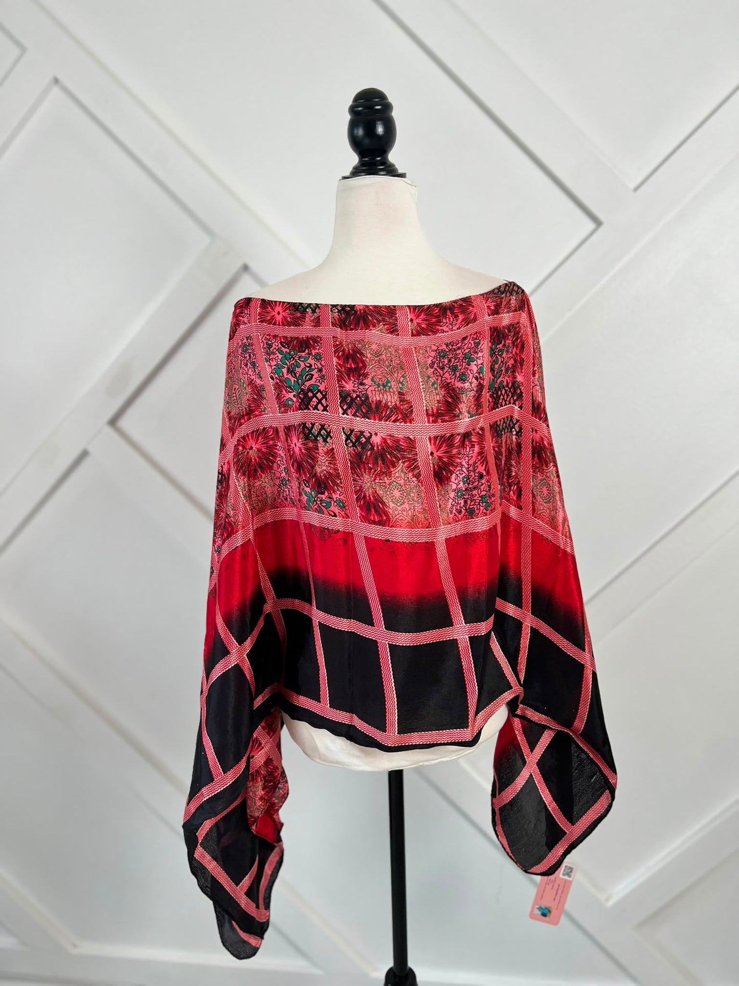 Poncho-064 - Rangeelaa- Fairtrade Sustainable Women's Clothing