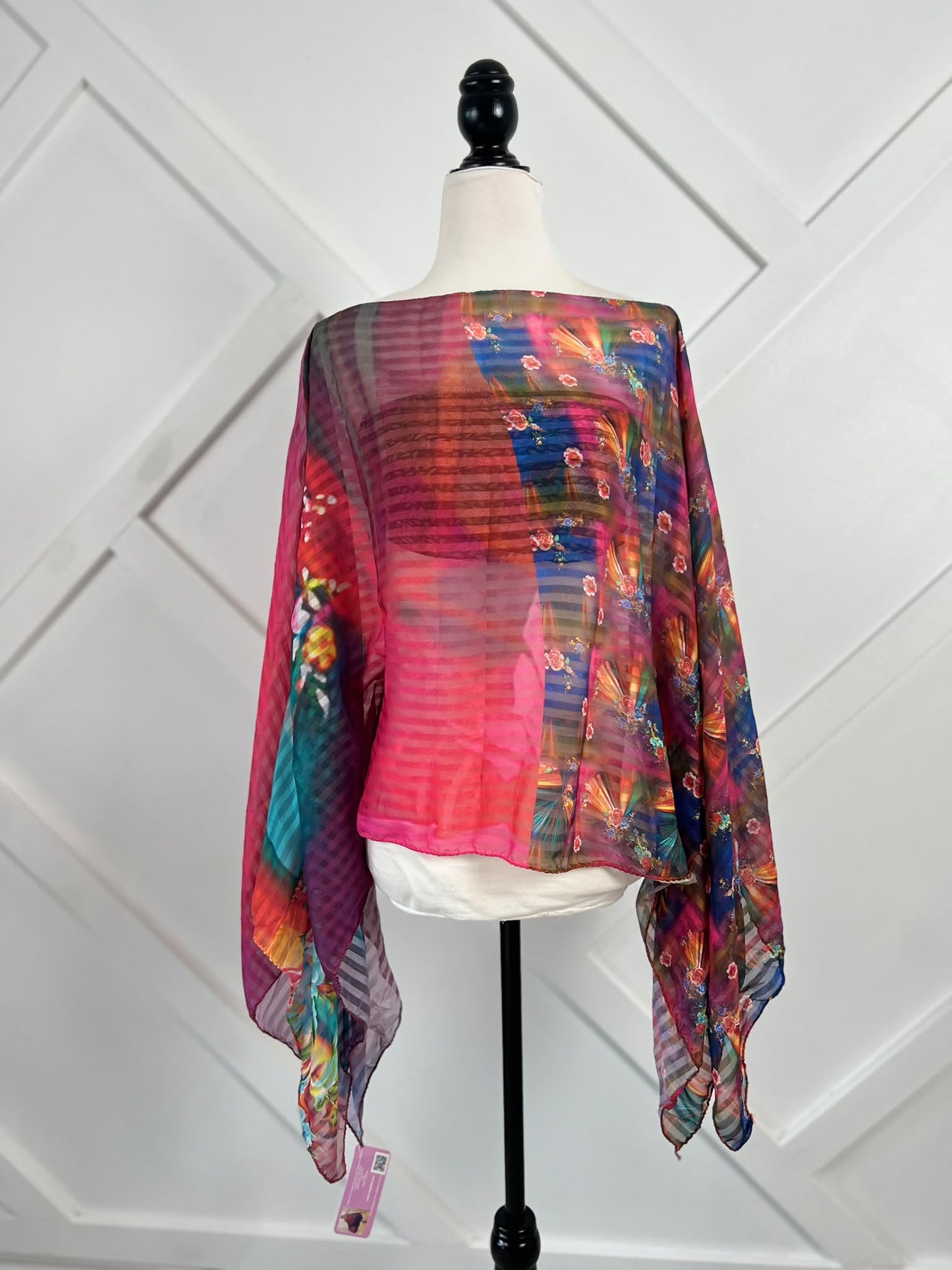 Poncho-065 - Rangeelaa- Fairtrade Sustainable Women's Clothing