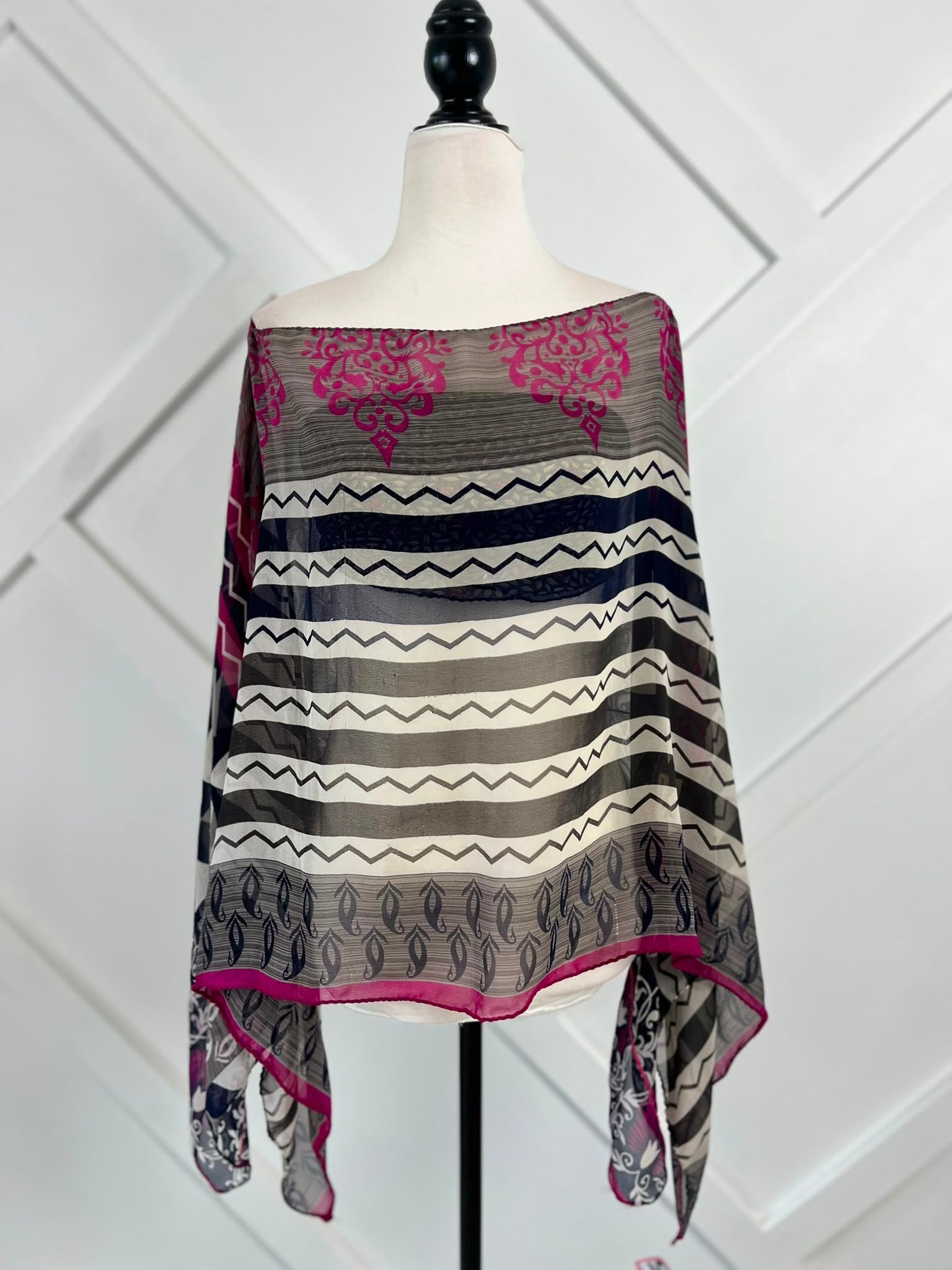 Poncho-069 - Rangeelaa- Fairtrade Sustainable Women's Clothing
