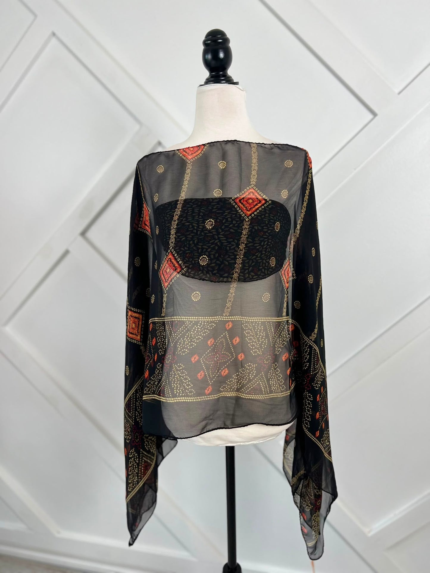 Poncho-070 - Rangeelaa- Fairtrade Sustainable Women's Clothing