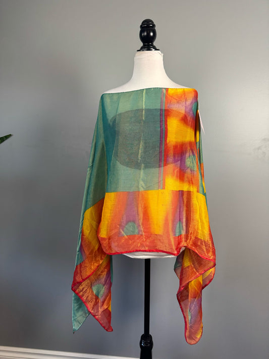 Poncho A21 - Rangeelaa - Fairtrade Sustainable Women's Clothing