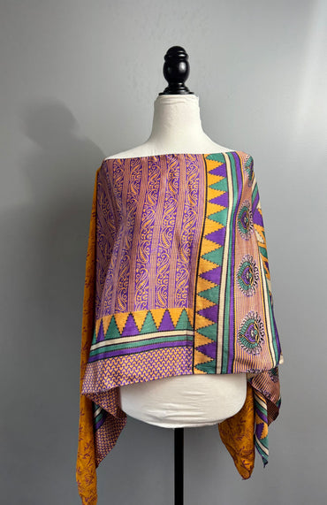 Poncho E021 - Rangeelaa- Fairtrade Sustainable Women's Clothing