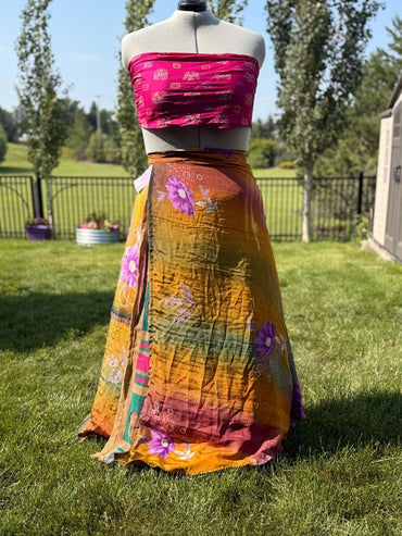 Premium Goddess Skirt - J0165 - Rangeelaa - Fairtrade Sustainable Women's Clothingsaree wrap skirts
