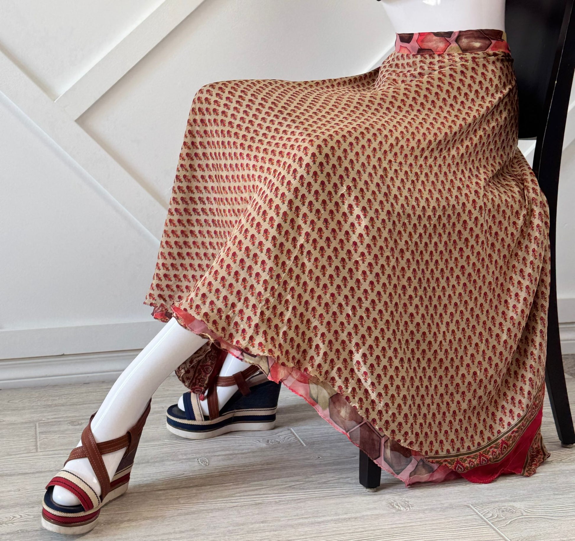 Premium Regular Ankle skirt - M009 - Rangeelaa - Fairtrade Sustainable Women's Clothingsaree wrap skirts