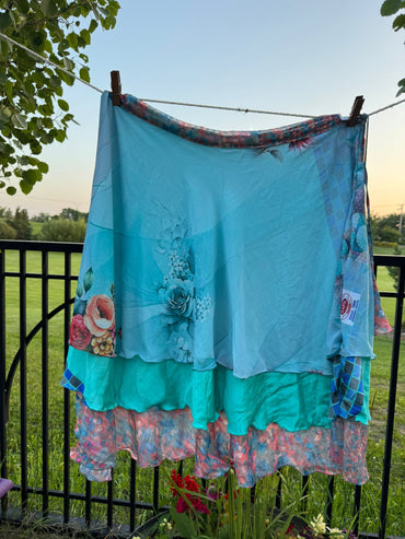 Premium Regular Ankle Three Length Layered Trila Skirt - A016 - Rangeelaa - Fairtrade Sustainable Women's Clothing