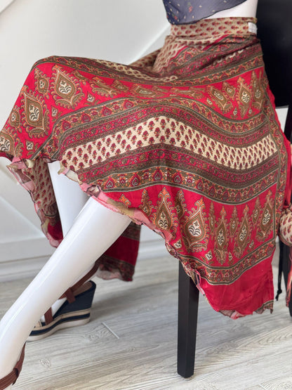 Premium Regular Calf Skirt - M049 - Rangeelaa - Fairtrade Sustainable Women's Clothingsaree wrap skirts