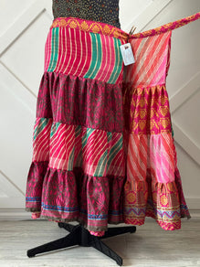Premium Regular skaya Ankle Wrap Tiered Skirt-J0108