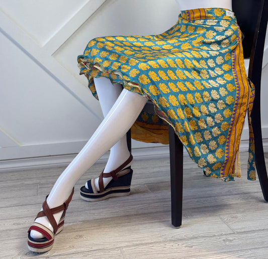 Premium Regular Tea skirt - M063 - Rangeelaa - Fairtrade Sustainable Women's Clothingsaree wrap skirts