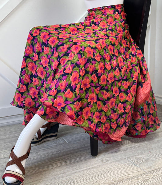 Premium XL Ankle skirt - M026 - Rangeelaa - Fairtrade Sustainable Women's Clothingsaree wrap skirts