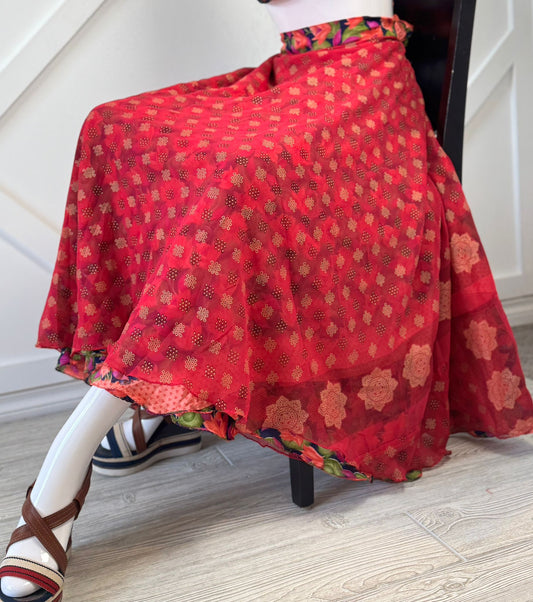 Premium XL Ankle skirt - M026 - Rangeelaa - Fairtrade Sustainable Women's Clothingsaree wrap skirts