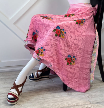Premium XL Ankle skirt - M027 - Rangeelaa - Fairtrade Sustainable Women's Clothingsaree wrap skirts