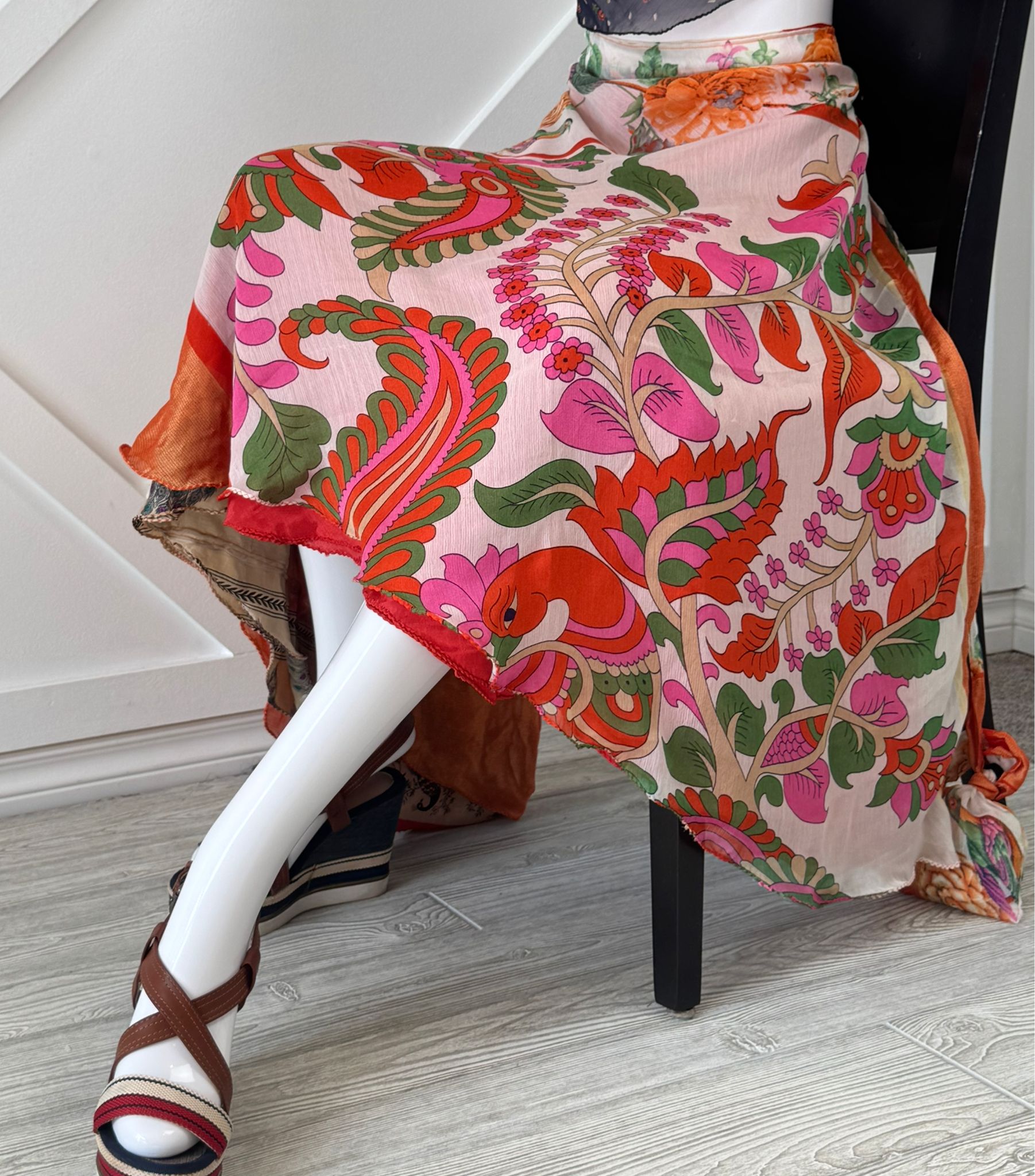 Premium XL Ankle skirt - M054 - Rangeelaa - Fairtrade Sustainable Women's Clothingsaree wrap skirts