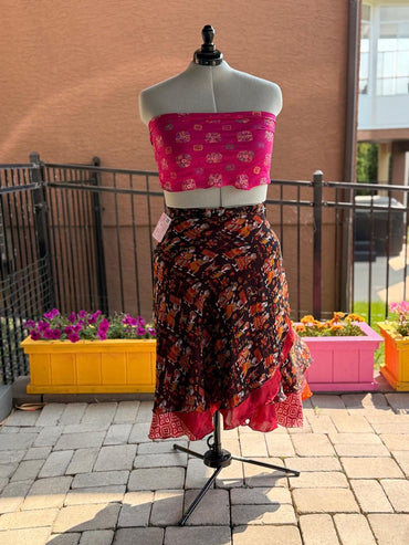 Premium XL Harmony Two Layered Skirt - J0052 - Rangeelaa - Fairtrade Sustainable Women's Clothing
