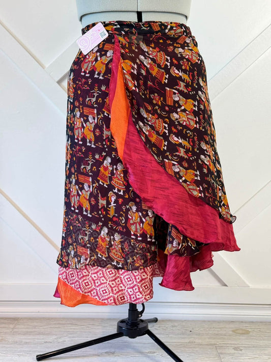 Premium XL Harmony Two Layered Skirt-J0052 - Rangeelaa- Fairtrade Sustainable Women's Clothingskirts