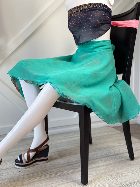 Premium XL Mini skirt - M068 - Rangeelaa - Fairtrade Sustainable Women's Clothingsaree wrap skirts