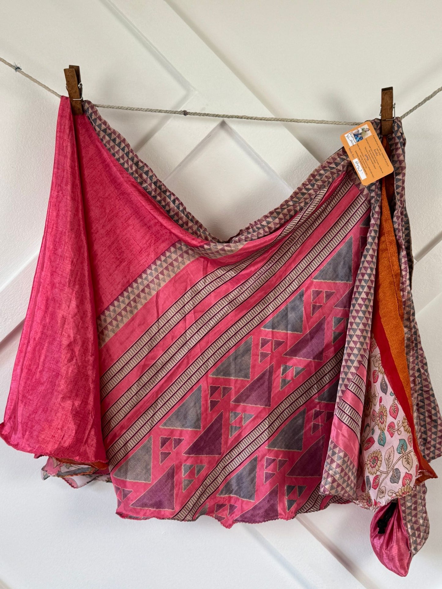 Premium XL Mini skirt - M074 - Rangeelaa - Fairtrade Sustainable Women's Clothingsaree wrap skirts