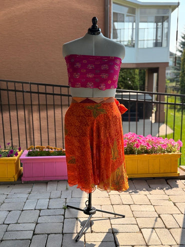 Premium XL Tea - J0081 - Rangeelaa - Fairtrade Sustainable Women's Clothingsaree wrap skirts