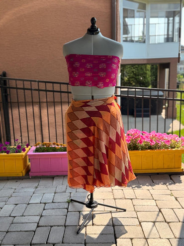 Premium XL Tea - J0081 - Rangeelaa - Fairtrade Sustainable Women's Clothingsaree wrap skirts