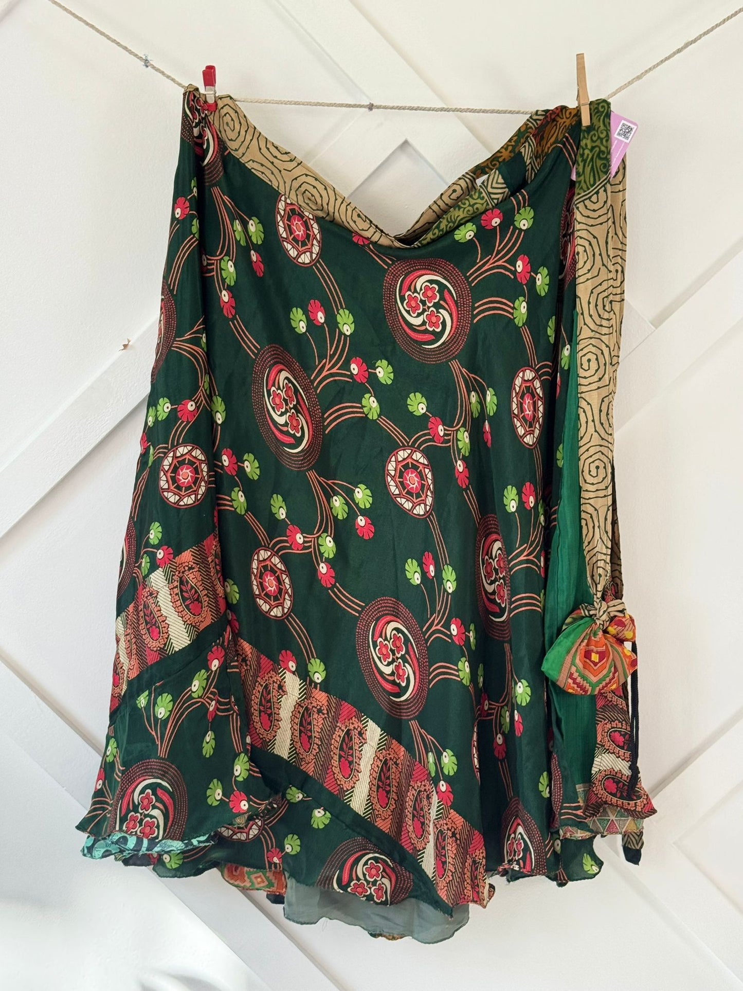 Regular Ankle Patch work Wrap Skirt-P002 - Rangeelaa- Fairtrade Sustainable Women's Clothing
