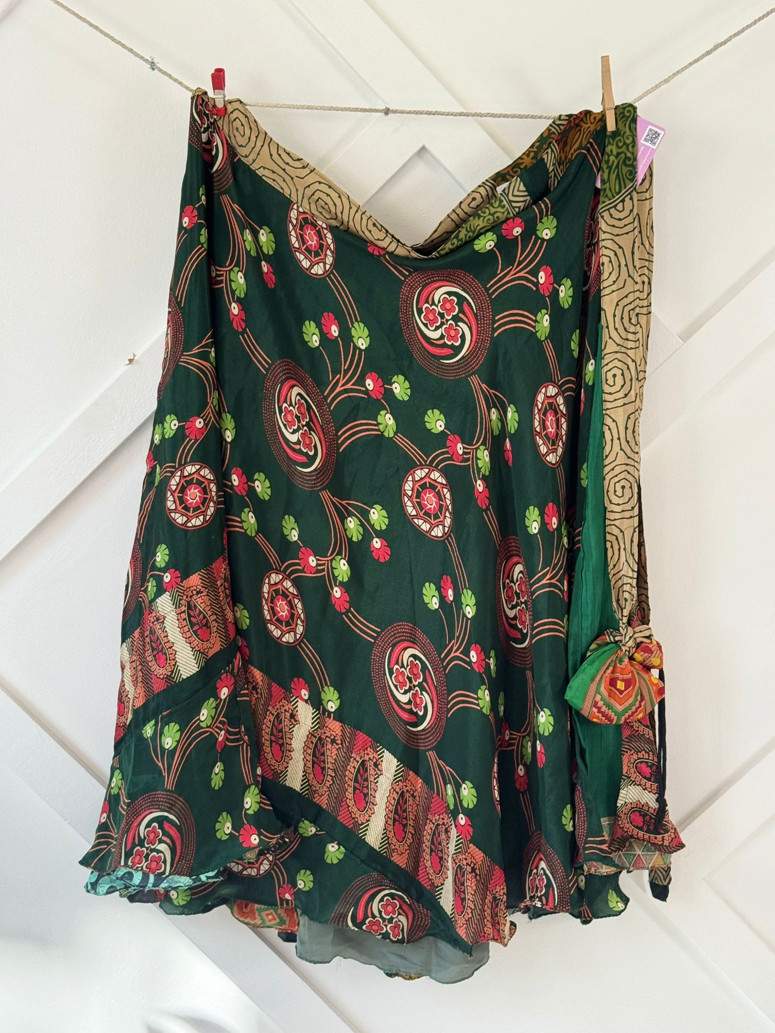 Regular Ankle Patch work Wrap Skirt-P002 - Rangeelaa- Fairtrade Sustainable Women's Clothing