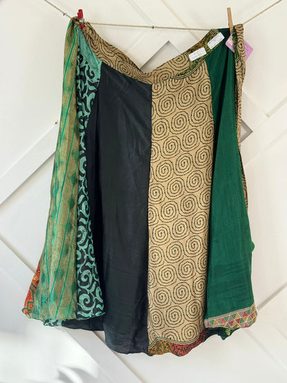 Regular Ankle Patch work Wrap Skirt-P002 - Rangeelaa- Fairtrade Sustainable Women's Clothing