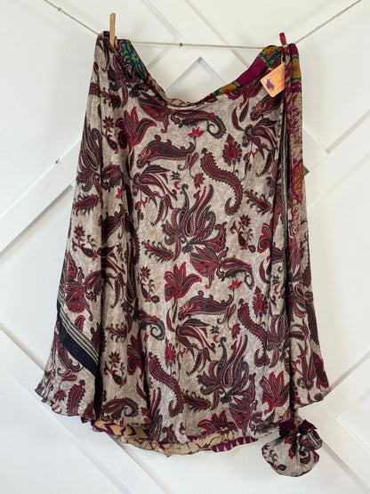 Regular Ankle Patch work Wrap Skirt-P009 - Rangeelaa- Fairtrade Sustainable Women's Clothing