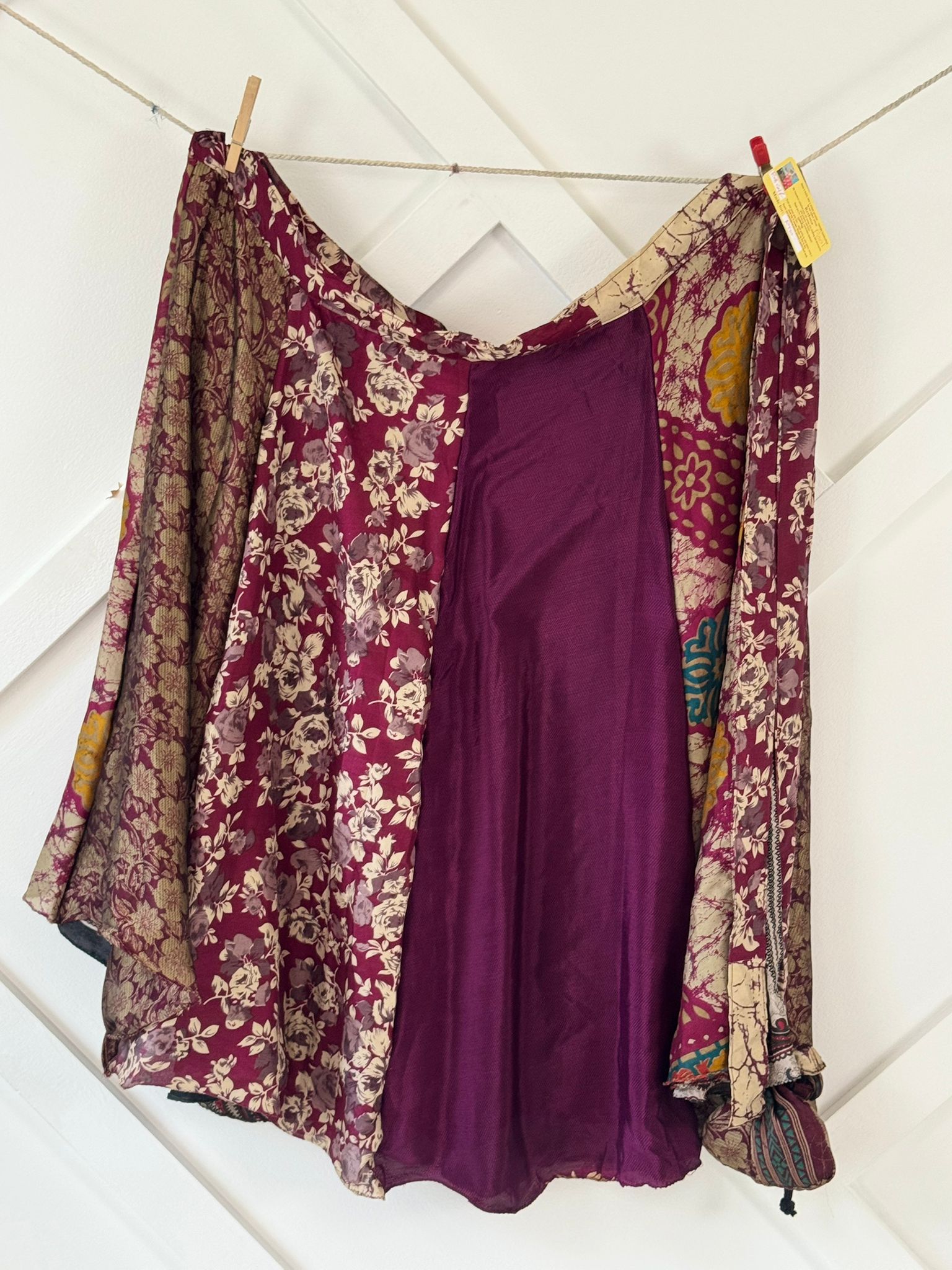 Regular Calf Patch work Wrap Skirt-P001 - Rangeelaa- Fairtrade Sustainable Women's Clothing
