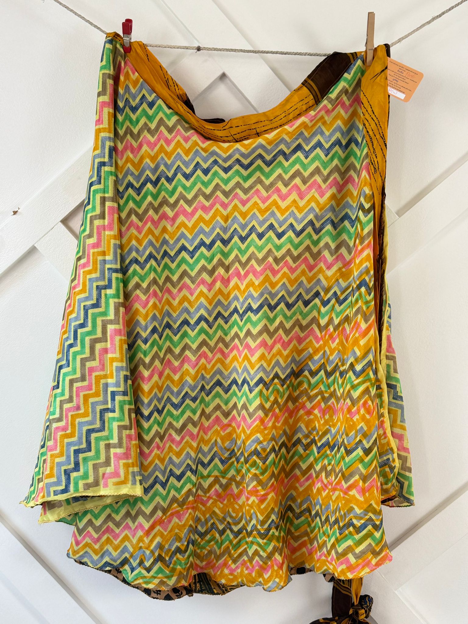 Regular Calf Patch work Wrap Skirt-P006 - Rangeelaa- Fairtrade Sustainable Women's Clothing
