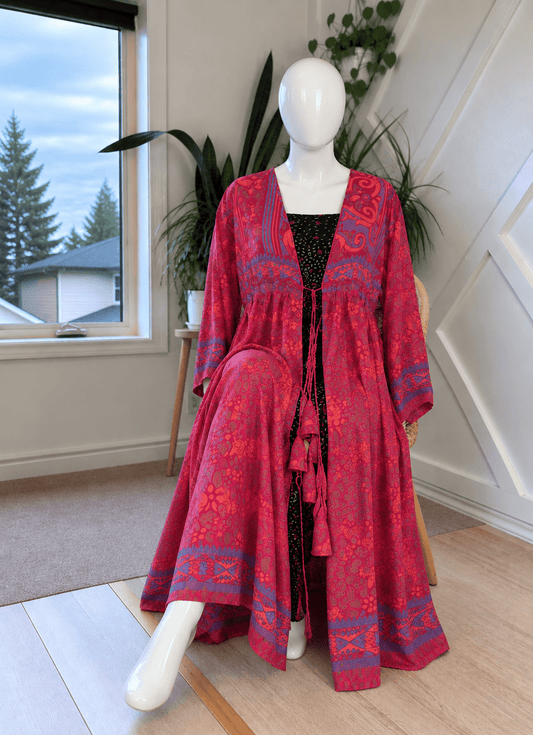 Regular Over Sized Nira Kimono - J0056 - Rangeelaa- Fairtrade Sustainable Women's Clothingdresses