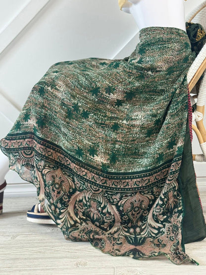 Martha.P-Festive Goddess Skirt with scarf
