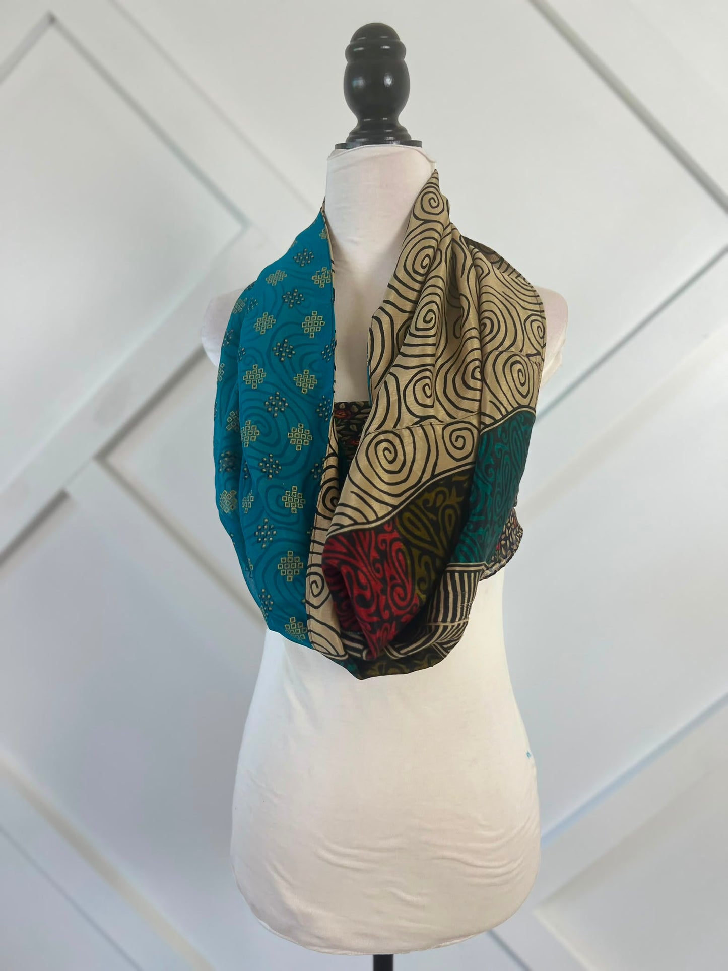 40 inch Reversible Infinity Scarf (short)-084