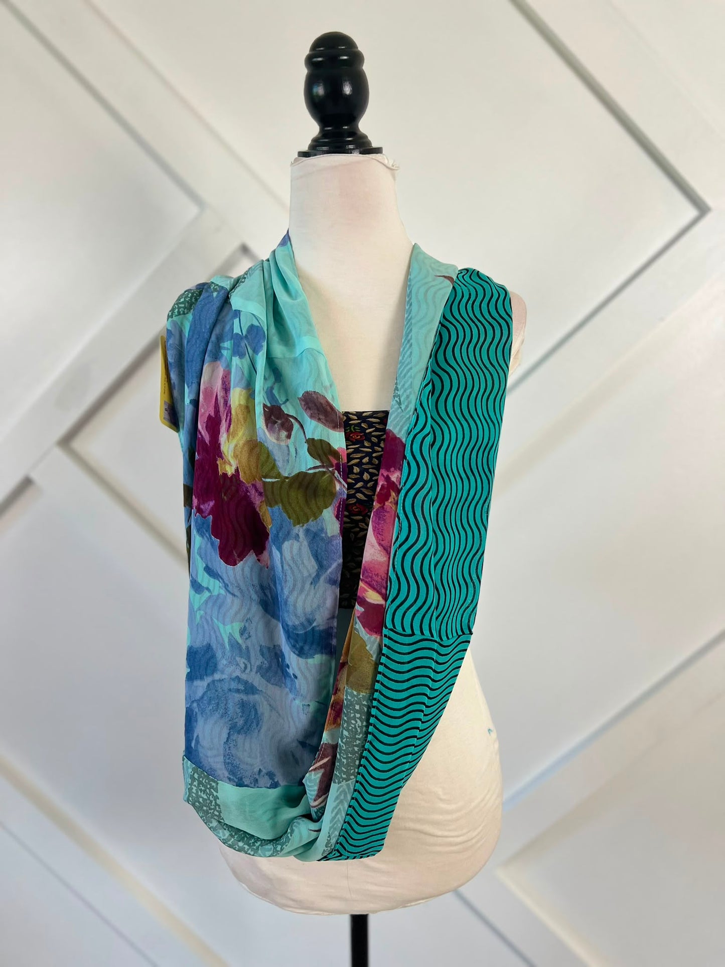 40 inch Reversible Infinity Scarf (short)-124