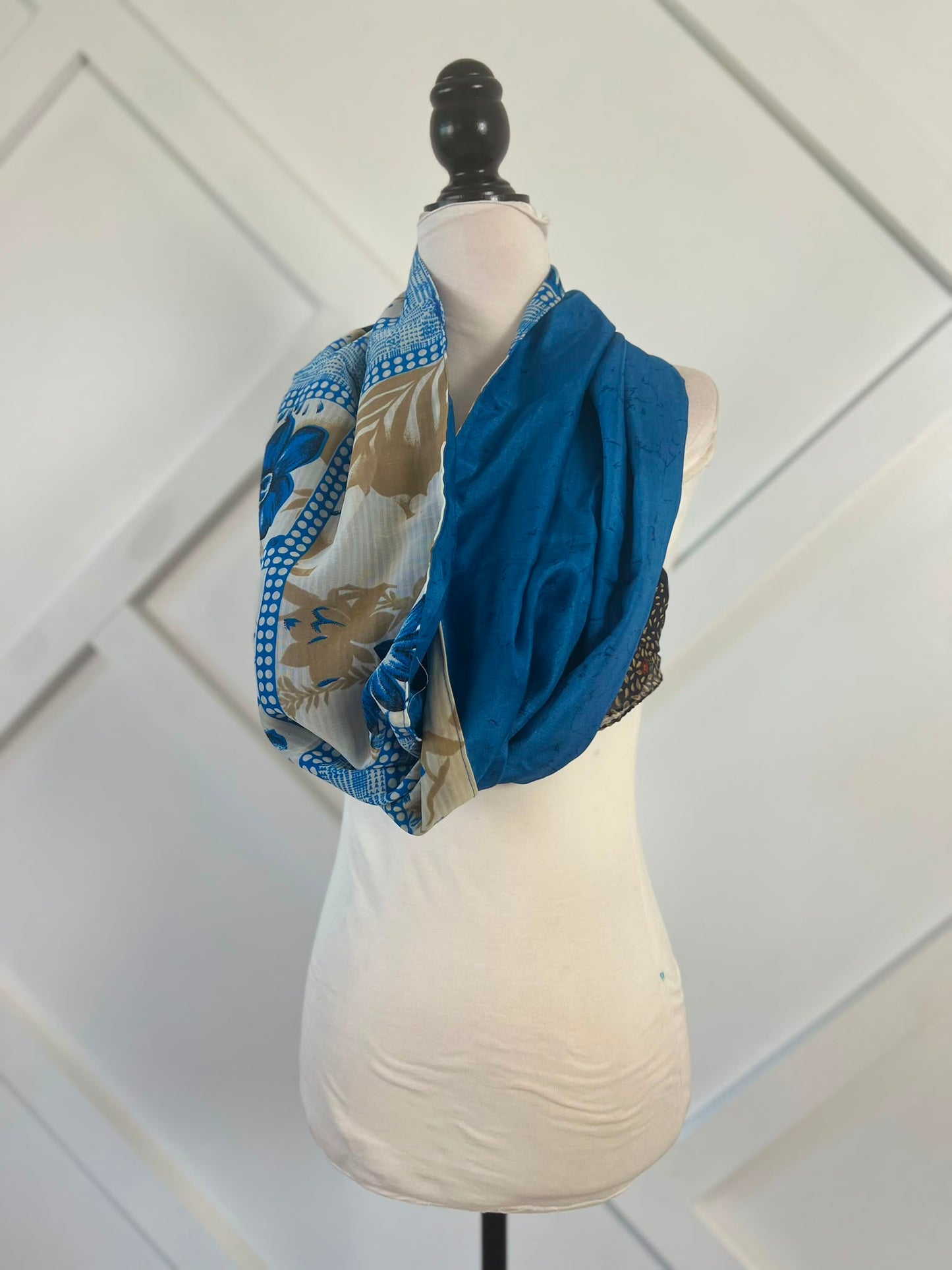 40 inch Reversible Infinity Scarf (short)-094