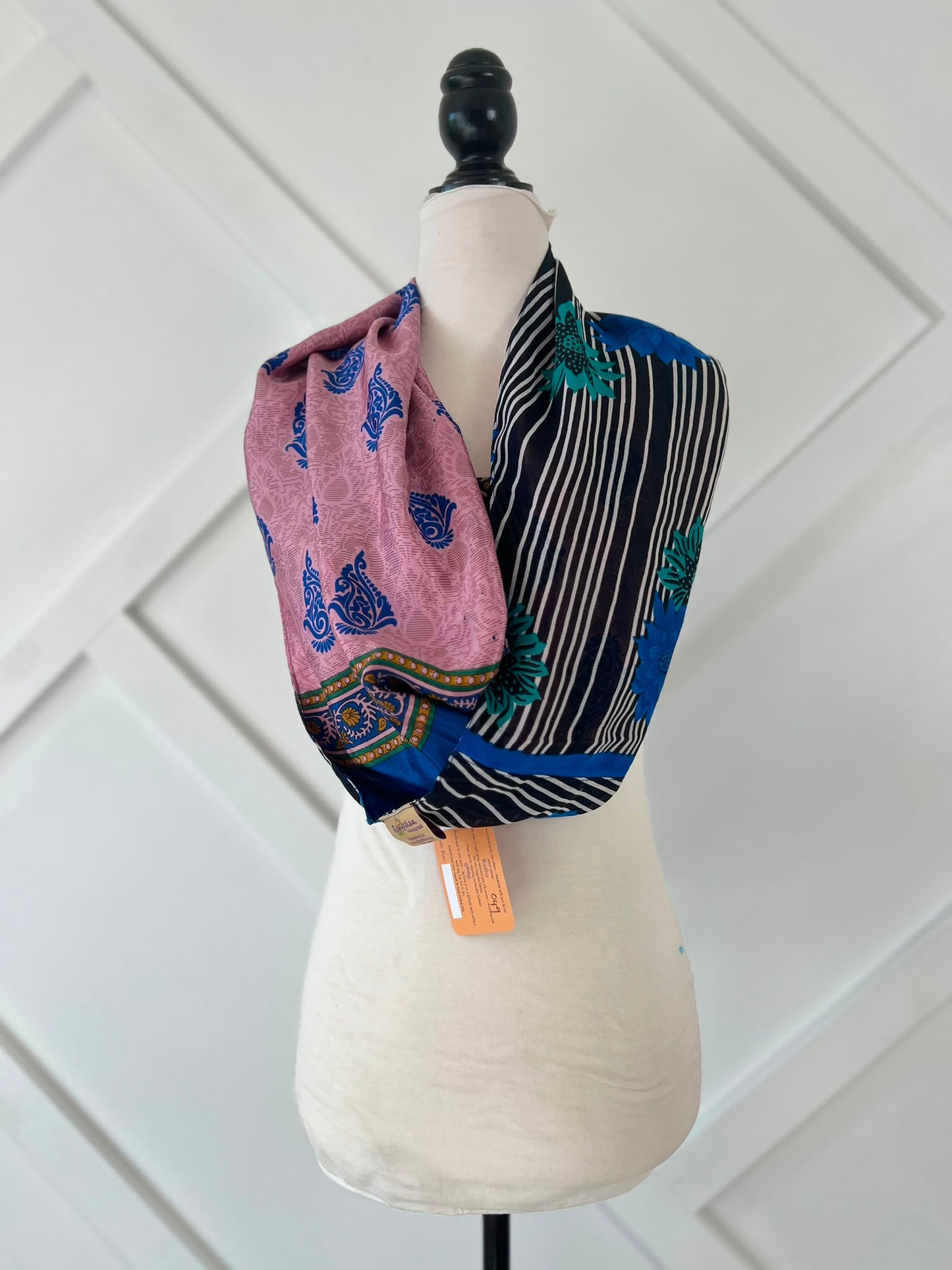 40 inch Reversible Infinity Scarf (short)-049
