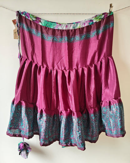 Julie.M-Digital print Premium Regular Ankle Drawstring Skaya Tiered Skirt