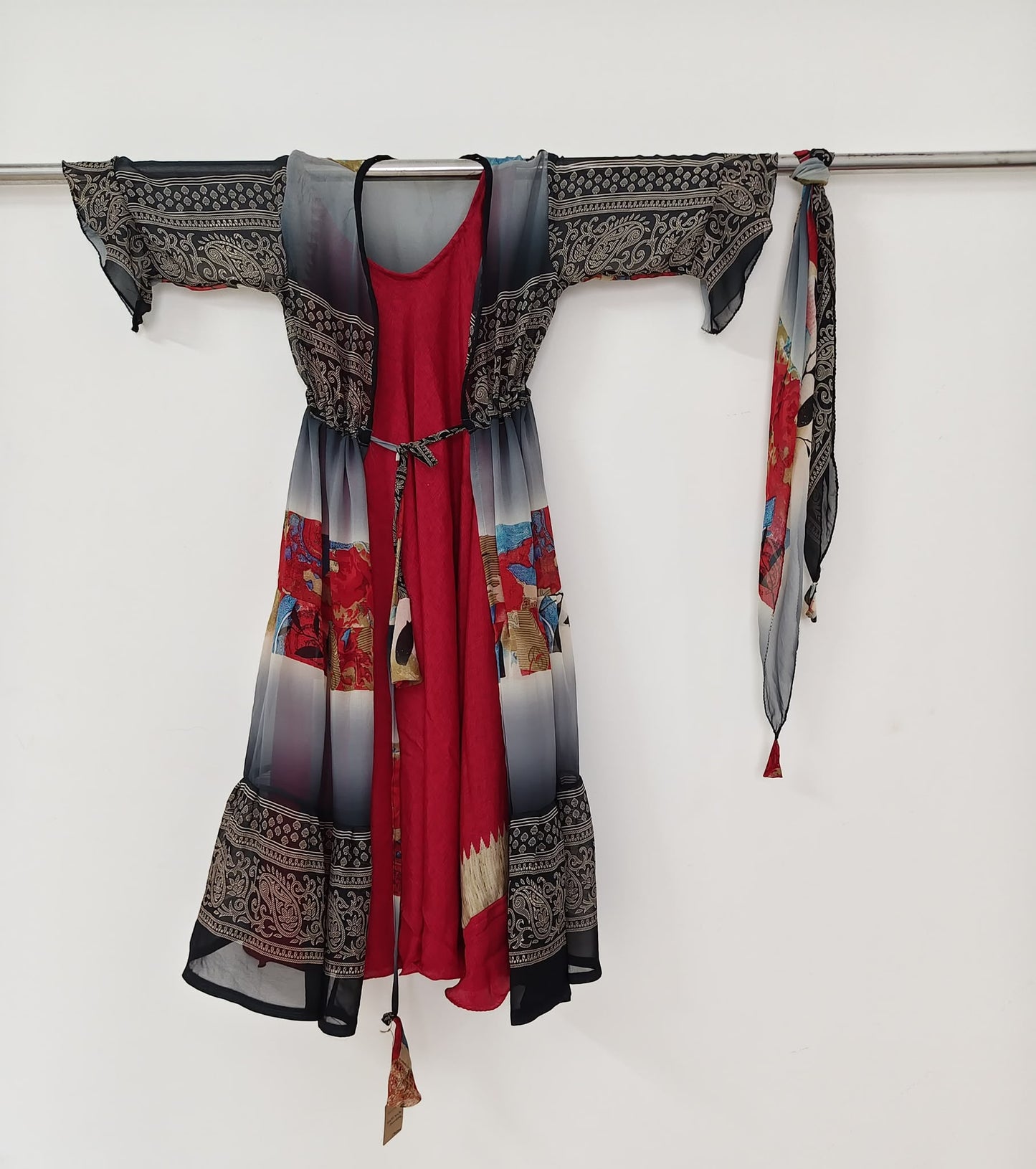 Sarah.B-Regular Alima Dress Set with Scarf