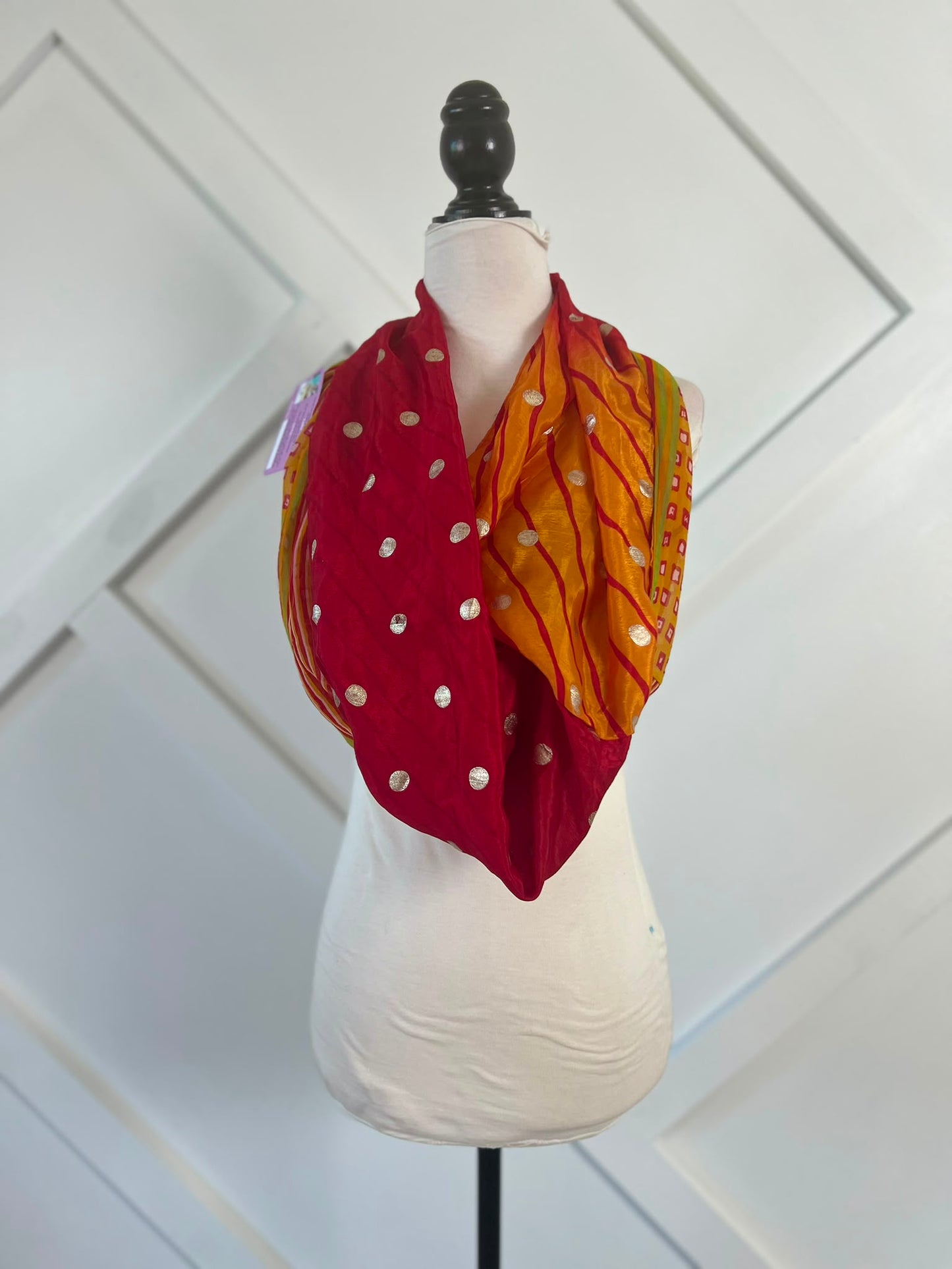 40 inch Reversible Infinity Scarf (short)-095